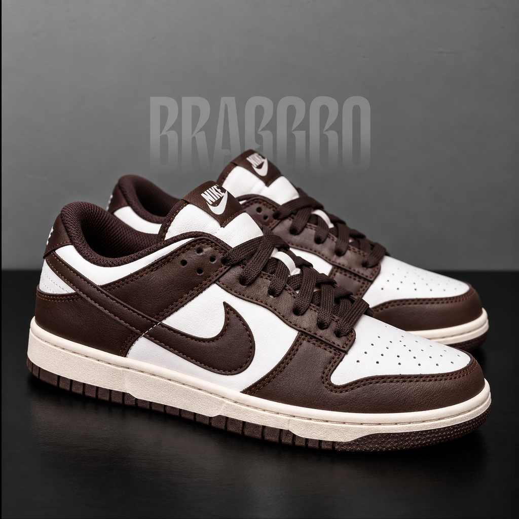 Tênis Dunk Low - Marrom/Branco