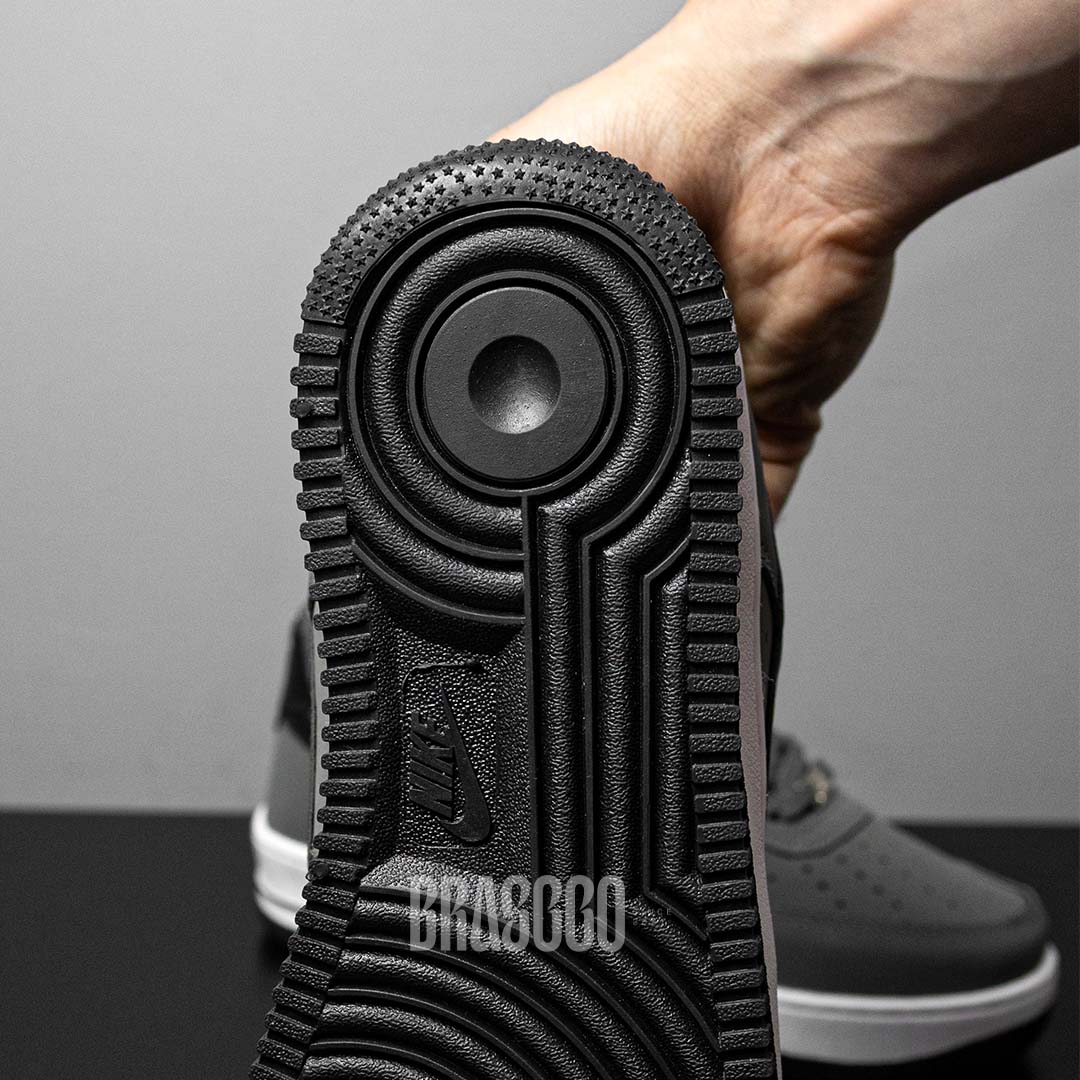 Tênis Air Force 1 Premium Luxo - Chumbo/Branco
