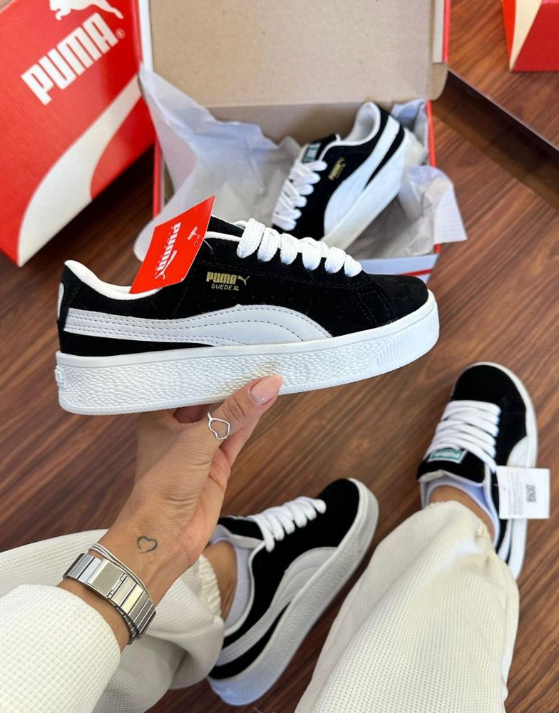 Tênis Puma Suede XL - Preto/Branco